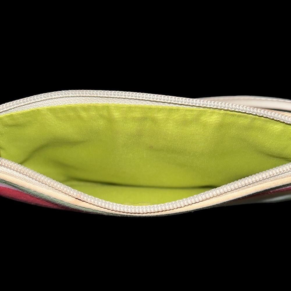 Vintage Y2K Coach Hamptons Multicolor Striped Twill Wristlet 40509 Retro Preppy - Picture 3 of 9